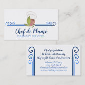carte de visite de chef afro-américain chic (Devant / Derrière)