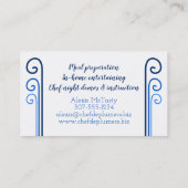 carte de visite de chef afro-américain chic (Dos)