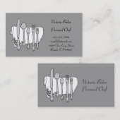 Carte de visite de chef blanc blanc personnalisé (Devant / Derrière)