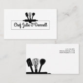 Carte de visite de chef culinaire (Devant / Derrière)