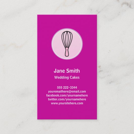 Carte de visite de chef de boulangerie de décor de (Devant)