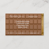 Carte de visite de chef de dessert de barre de (Dos)