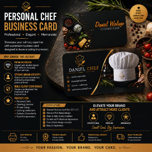 Carte de visite de chef de luxe Premium Culinaire