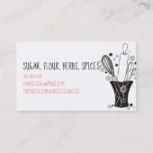 carte de visite de chef de pâtisserie de (Dos)