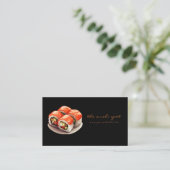 Carte de visite de chef de sushi de restaurant de (Debout devant)