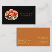 Carte de visite de chef de sushi de restaurant de (Devant / Derrière)