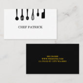 Carte de visite de chef de traiteur de restaurant (Devant / Derrière)