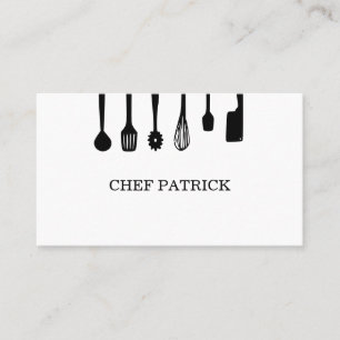 Carte de visite de chef de traiteur de restaurant