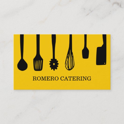 Carte de visite de chef de traiteur de restaurant (Devant)