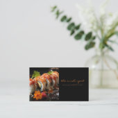 Carte de visite de chef sushi de restaurant de sus (Debout devant)