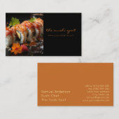 Carte de visite de chef sushi de restaurant de sus (Devant / Derrière)