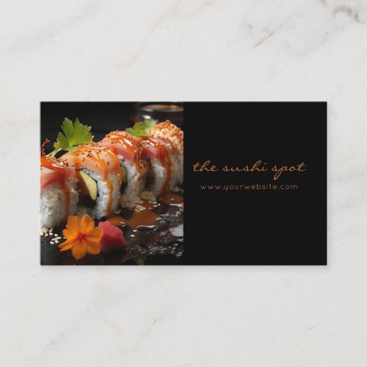 Carte de visite de chef sushi de restaurant de sus (Devant)