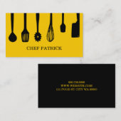 Carte de visite de chef traiteur restaurant (Devant / Derrière)