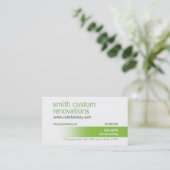 Carte de visite de chemin de couleur verte (Debout devant)