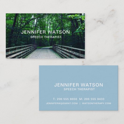 Carte de visite de chemin forestier (Devant / Derrière)