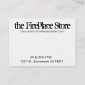 Carte de visite de cheminée (Dos)