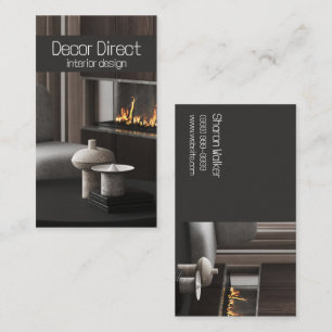 Carte de visite de cheminée du concepteur extérieu