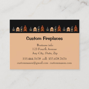 Carte de visite de cheminées personnalisées 