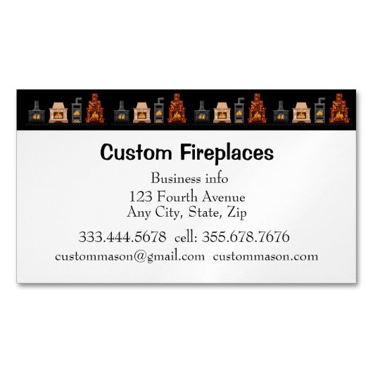 Carte de visite de cheminées personnalisées (devant)