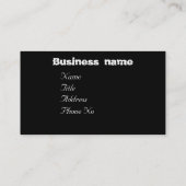 Carte de visite de chemise hawaïenne (Dos)