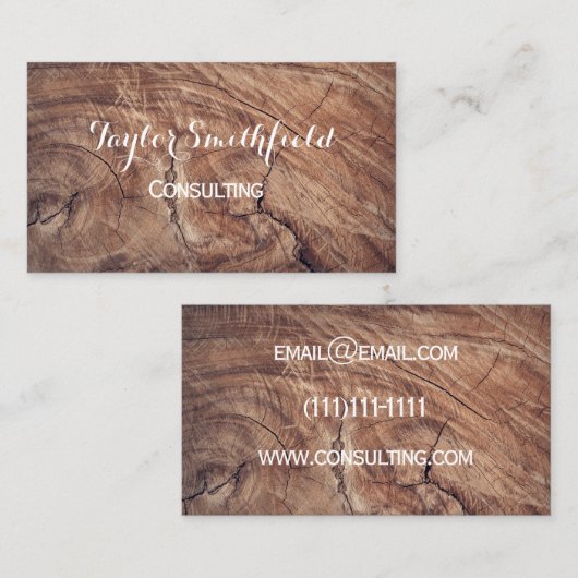 carte de visite de chêne (Devant / Derrière)