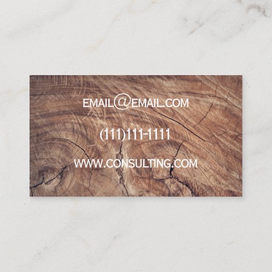 carte de visite de chêne (Dos)