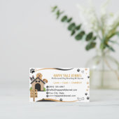 Carte de visite de chenil pour chiens ludique | Ga (Debout devant)