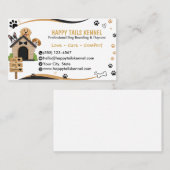 Carte de visite de chenil pour chiens ludique | Ga (Devant / Derrière)