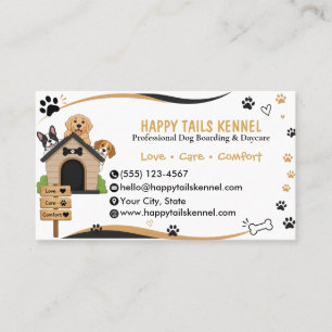 Carte de visite de chenil pour chiens ludique   Ga