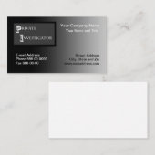 Carte de visite de chercheur privé (Devant / Derrière)