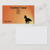 Carte de visite de cheval (Devant / Derrière)