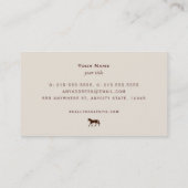 Carte de visite de cheval (Dos)