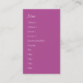 Carte de visite de cheval de carrousel de Gayle (Dos)