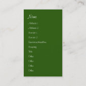 Carte de visite de cheval de carrousel de Gayle (Dos)