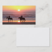 Carte de visite de cheval de coucher du soleil (Devant / Derrière)
