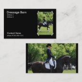 Carte de visite de cheval de dressage (Devant / Derrière)