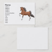 Carte de visite de cheval de Gaited de baie (Devant / Derrière)