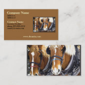 Carte de visite de cheval de trait de Clydesdale (Devant / Derrière)