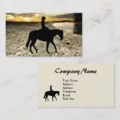 Carte de visite de cheval et de cavalier (Devant / Derrière)