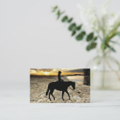 Carte de visite de cheval et de cavalier (Debout devant)