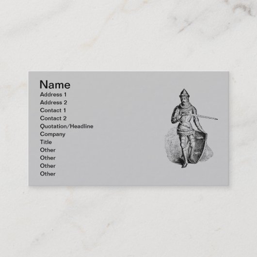 Carte de visite de chevalier (Devant)