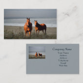 Carte de visite de chevaux de plage (Devant / Derrière)