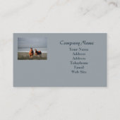 Carte de visite de chevaux de plage (Dos)