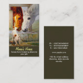 carte de visite de chevaux et de chiens (Devant / Derrière)