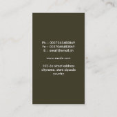 carte de visite de chevaux et de chiens (Dos)