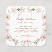 Carte de visite de cheveux Fleurs sauvages Coquett (Dos)