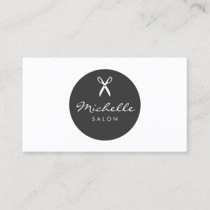 CARTE DE VISITE DE CHEVEUX LUXE SALON SCISSORS B&W