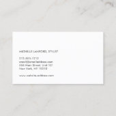 CARTE DE VISITE DE CHEVEUX LUXE SALON SCISSORS B&W (Dos)