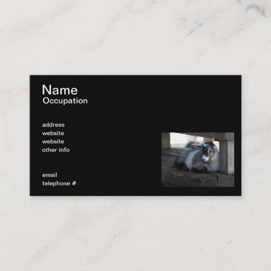 Carte de visite de chèvre (Devant)