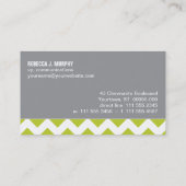 Carte de visite de Chevron de vert de chaux (Dos)